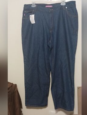 Woman Within Womens Straight Relaxed Jeans - Dark Blue 16wp A-37